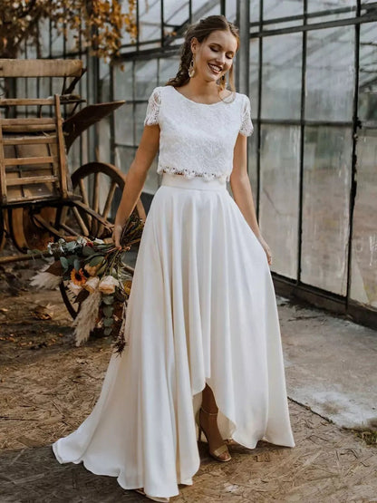 Vestido de novia mujer dos piezas encaje elegante - Mavetta