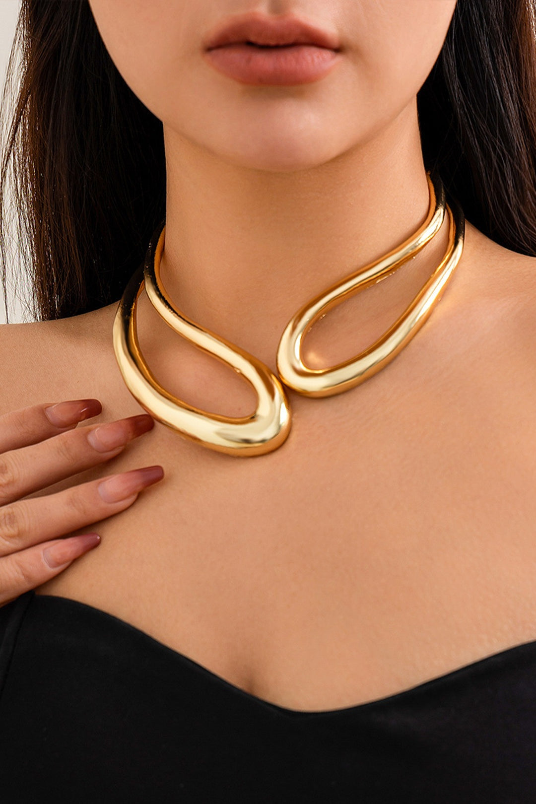 Collar Mujer Diseño Escultórico Asimétrico