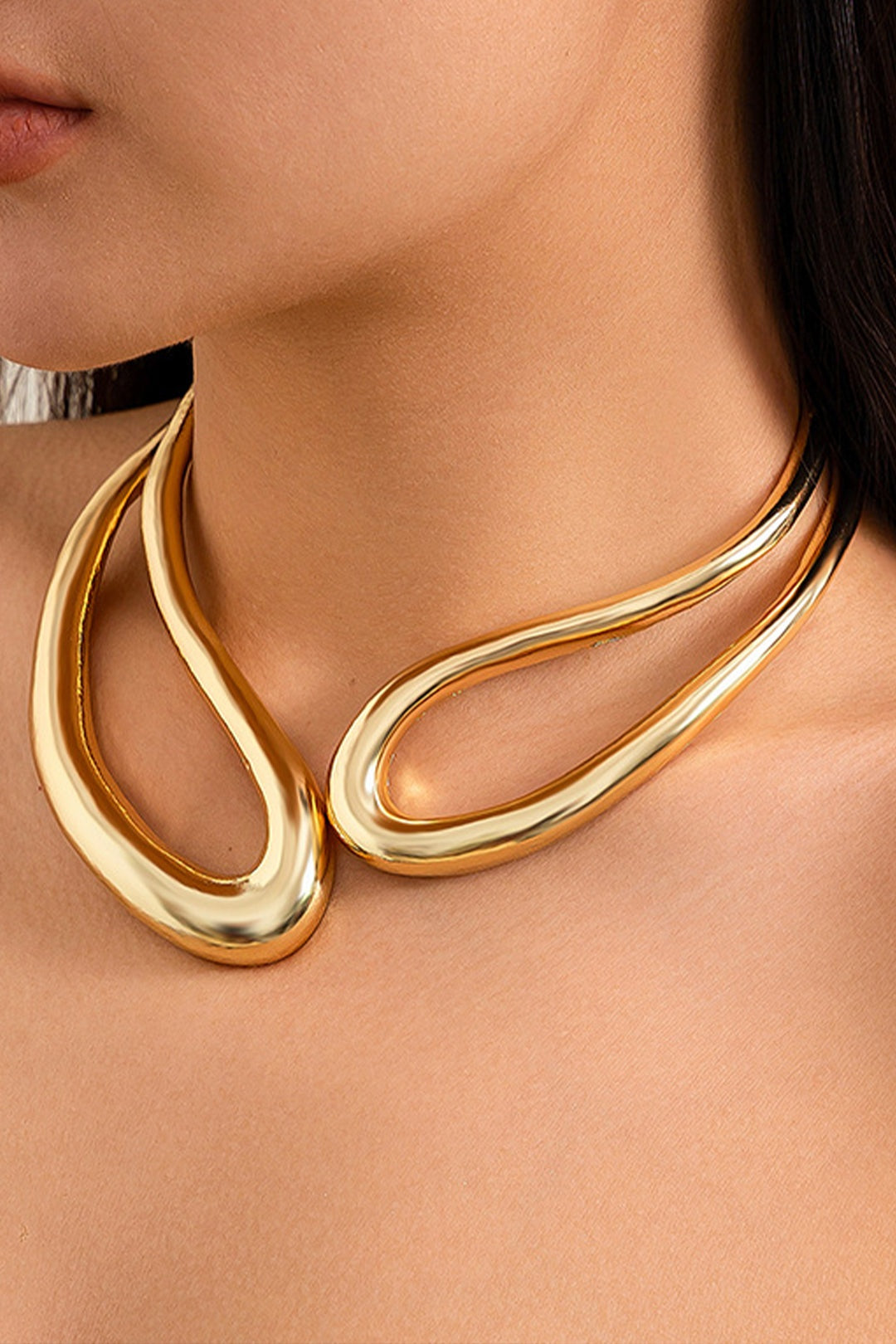 Collar Mujer Diseño Escultórico Asimétrico