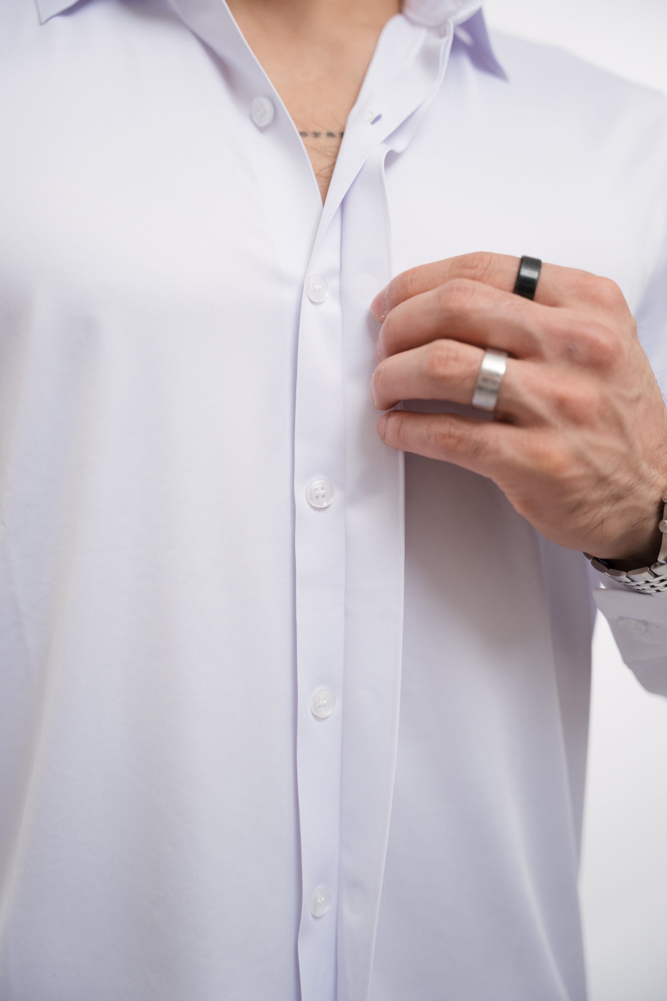 Camisa Hombre con Botones Tejido Antiarrugas