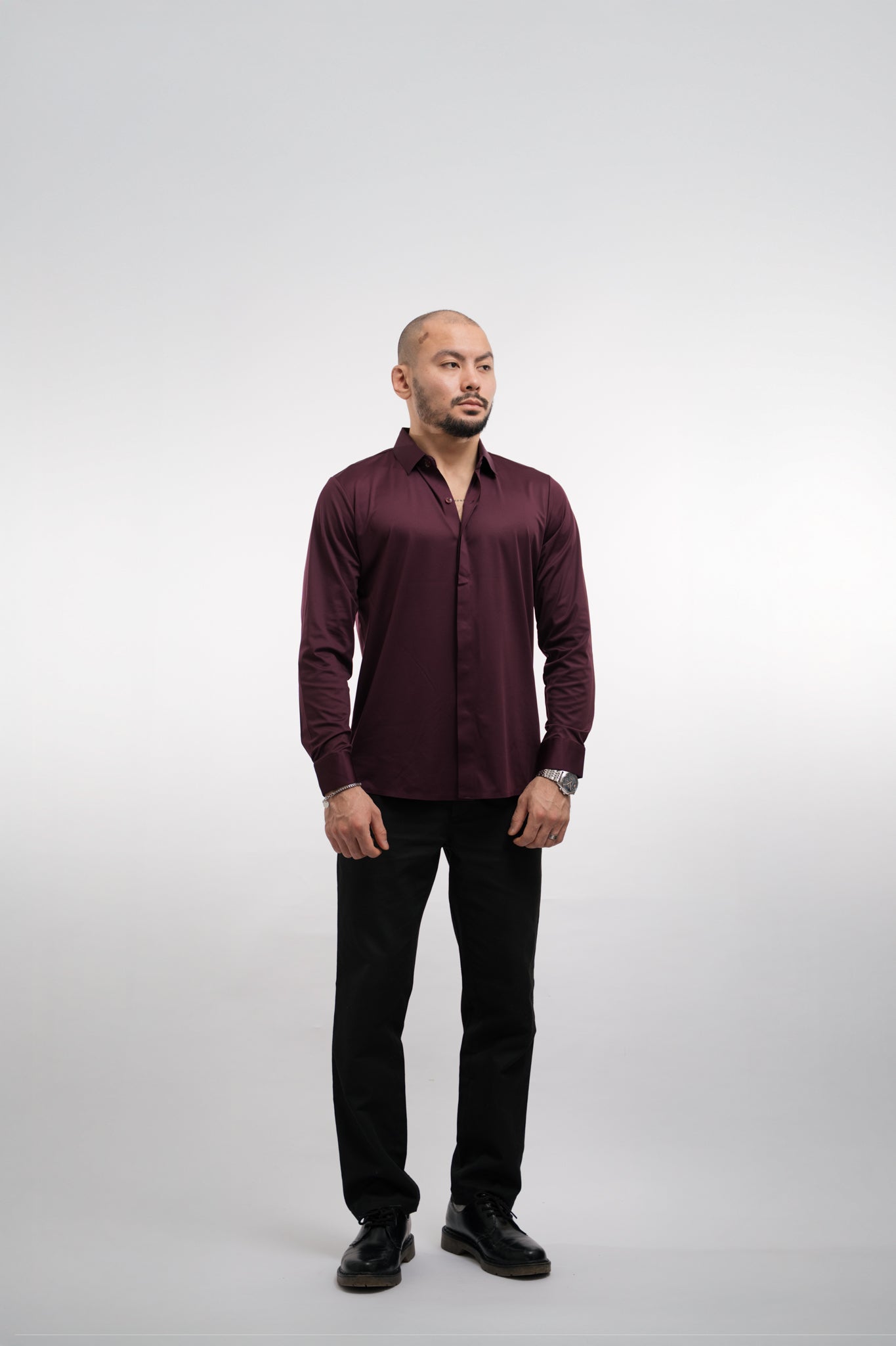 Camisa Hombre con Botones Tejido Antiarrugas
