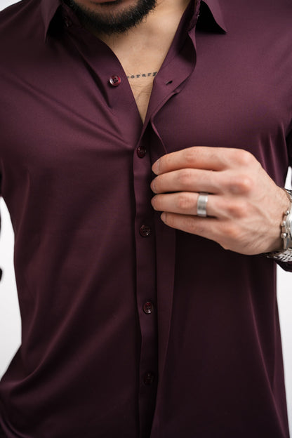 Camisa Hombre con Botones Tejido Antiarrugas