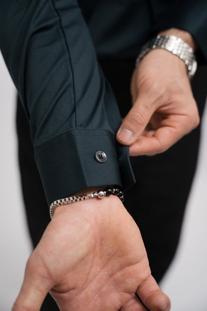Camisa Hombre con Botones Tejido Antiarrugas