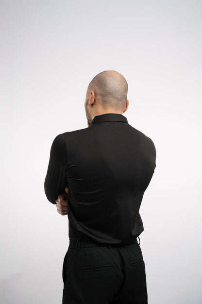 Camisa Hombre con Botones Tejido Antiarrugas