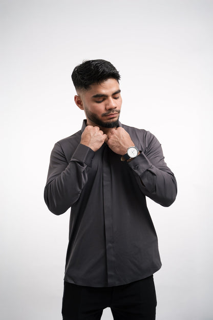 Camisa Hombre con Botones Tejido Antiarrugas