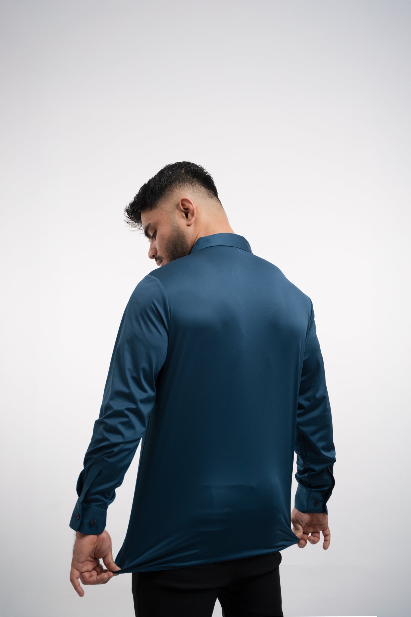 Camisa Hombre con Botones Tejido Antiarrugas