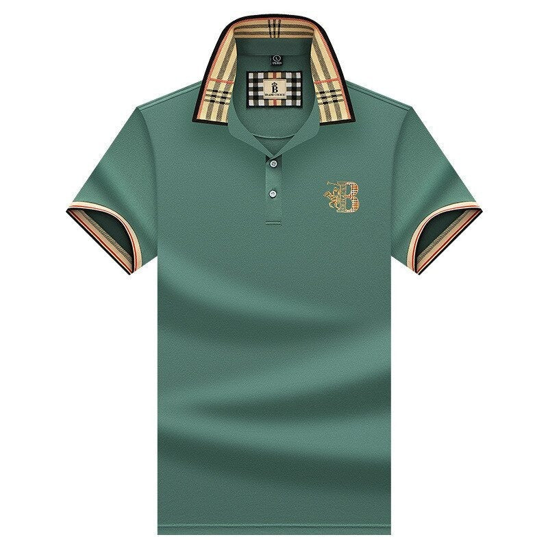 Polo Hombre Algodón Cuello Contraste Estilo Informal