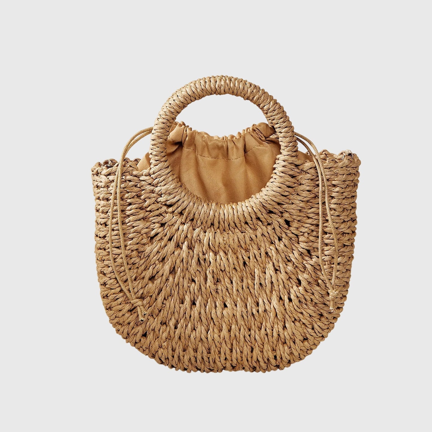 Bolso de mano mujer de material orgánico estilo natural