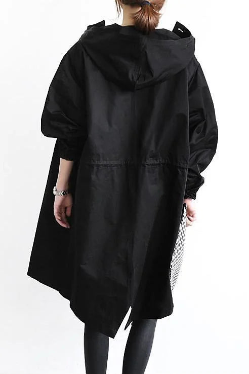 Gabardina Mujer Impermeable Oversize Largo Medio