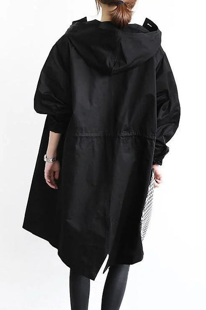 Gabardina Mujer Impermeable Oversize Largo Medio