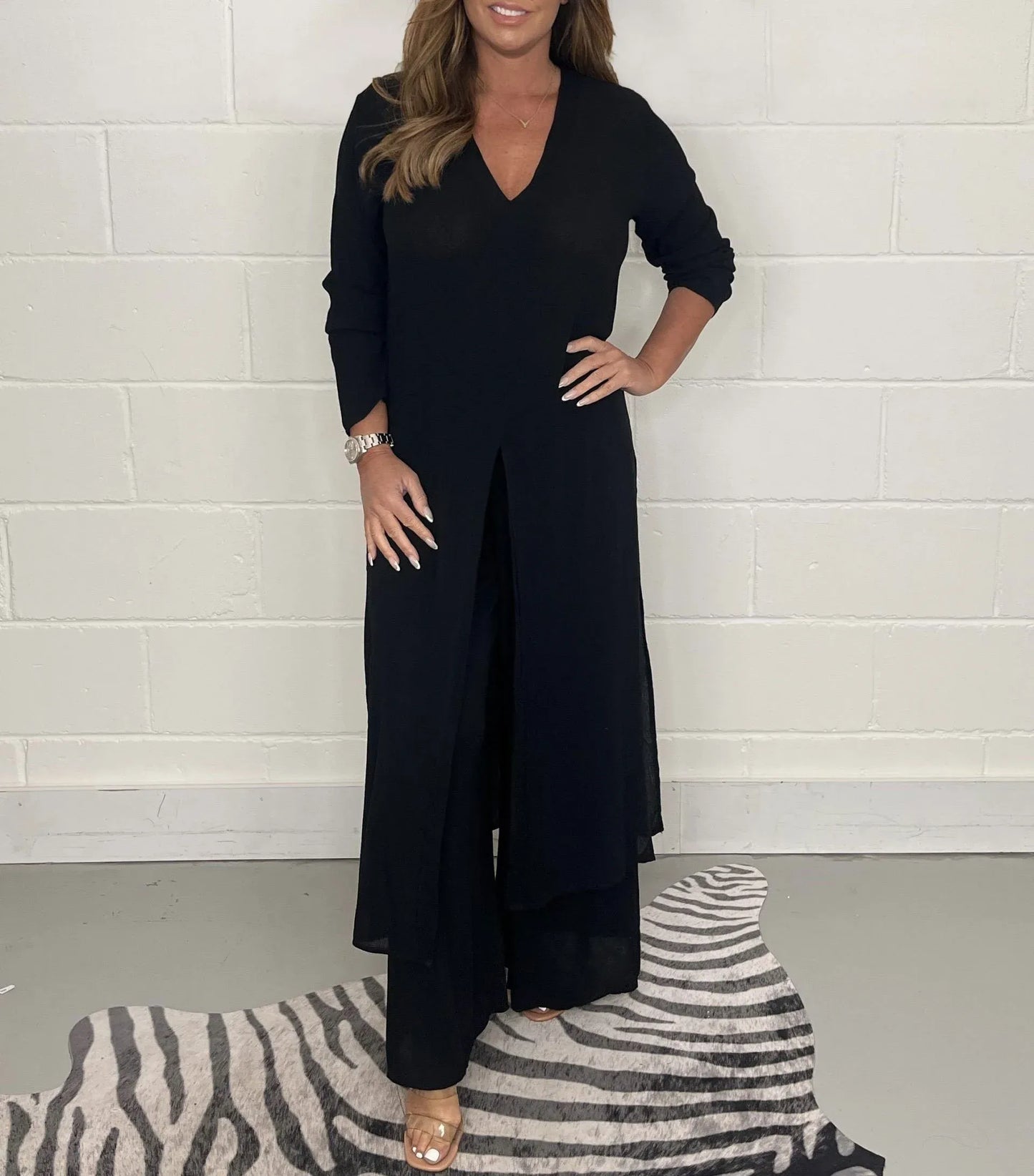 Conjunto Mujer de Pana Pantalón y Blusón Cómodo