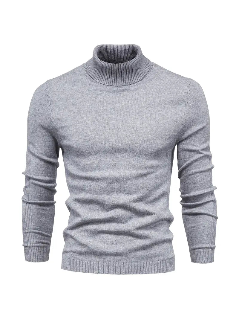 Jersey Hombre Cuello Alto Ajustado de Punto