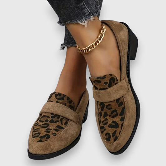 Mocasines Mujer Comodos Estampado Animal Ajuste Clasico - Mavetta