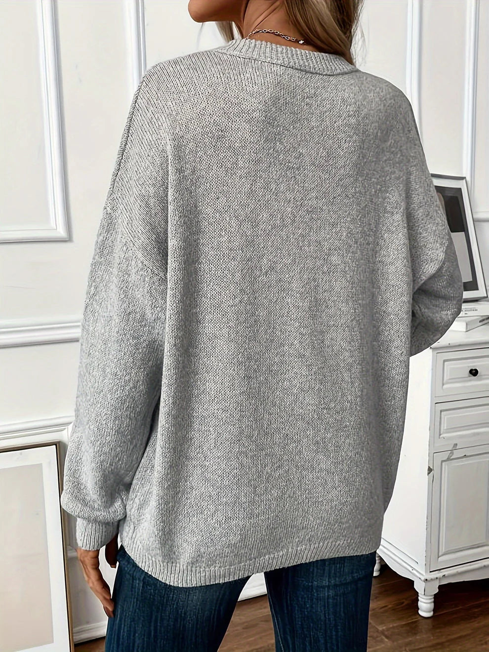 Jersey Mujer Básico Punto Suave Ajuste Casual