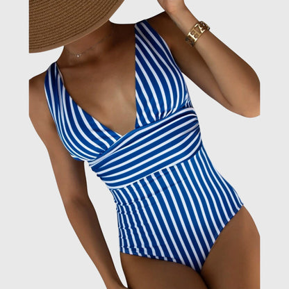 Bañador Mujer una Pieza Escote Cuadrado Relleno Estilo Retro