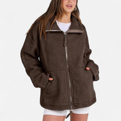 Chaqueta Invierno Mujer Corte Estructurado Cremallera
