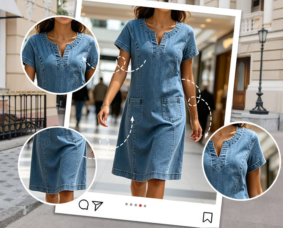 Vestido Vaquero Mujer Ajuste Recto