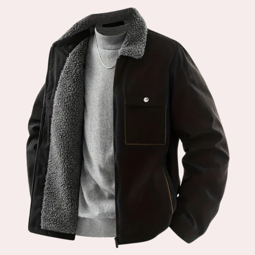 Chaqueta Hombre con Forro Sherpa y Cremallera Ajuste Regular - Mavetta