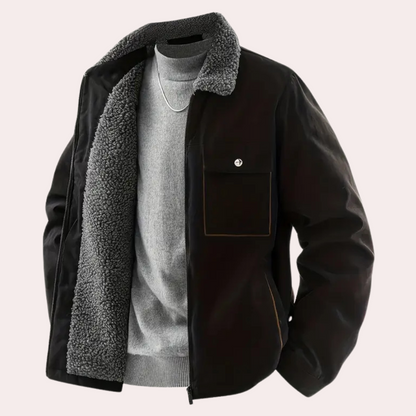 Chaqueta Hombre con Forro Sherpa y Cremallera Ajuste Regular - Mavetta