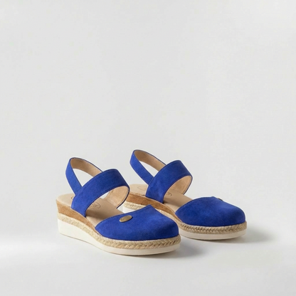 Sandalias Plataforma Mujer de Lino Estilo Alpargata Cuña
