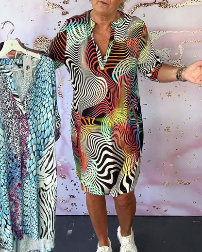 Vestido mujer ligero de tela fluida escote en v verano