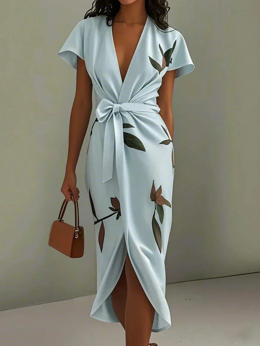Vestido Envolvente Mujer Estilo Chic