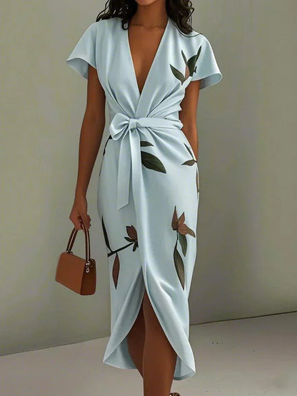 Vestido Envolvente Mujer Estilo Chic