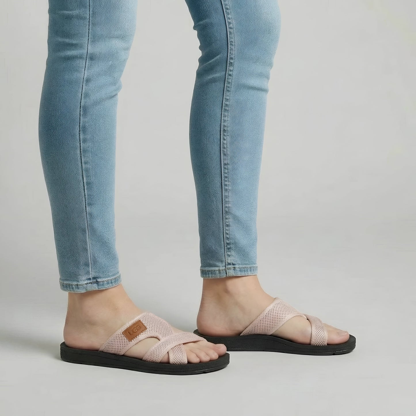 Sandalias Planas Mujer Tela de Malla Suela de Goma Ligera
