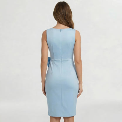 Vestido Midi Mujer Sin Mangas Lazo Lateral Abertura