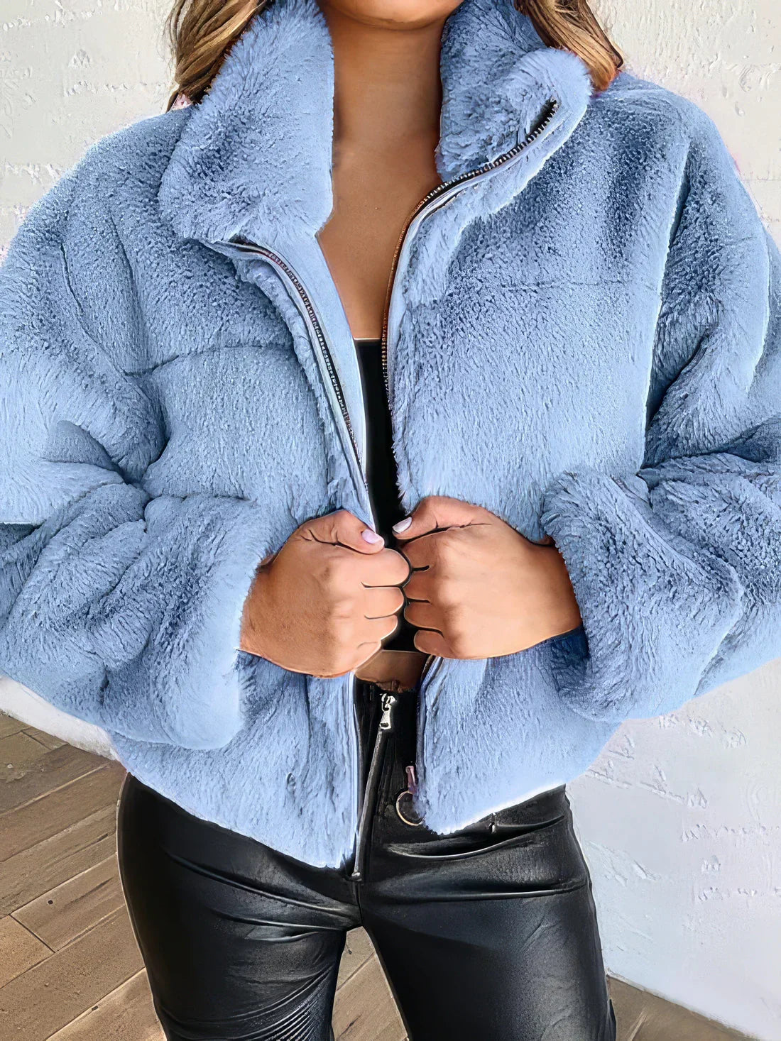 Chaqueta Mujer con Cremallera Estilo Sencillo y Elegante