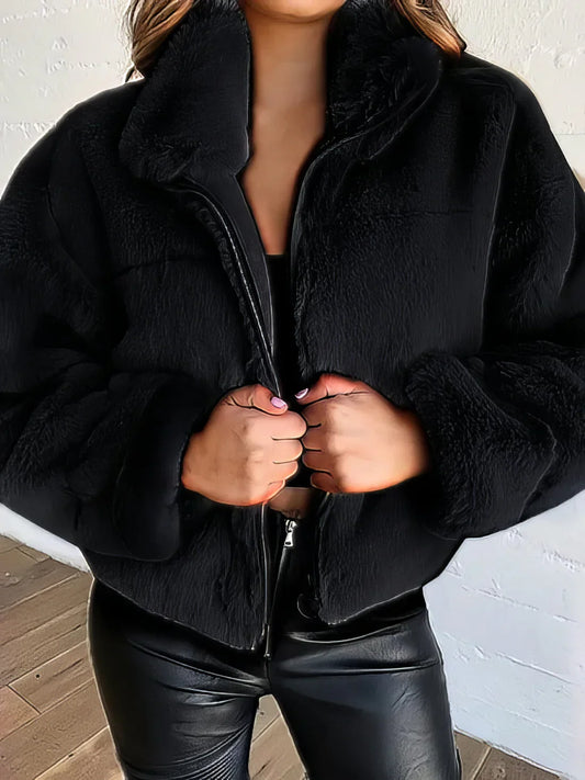 Chaqueta Mujer con Cremallera Estilo Sencillo y Elegante - Mavetta