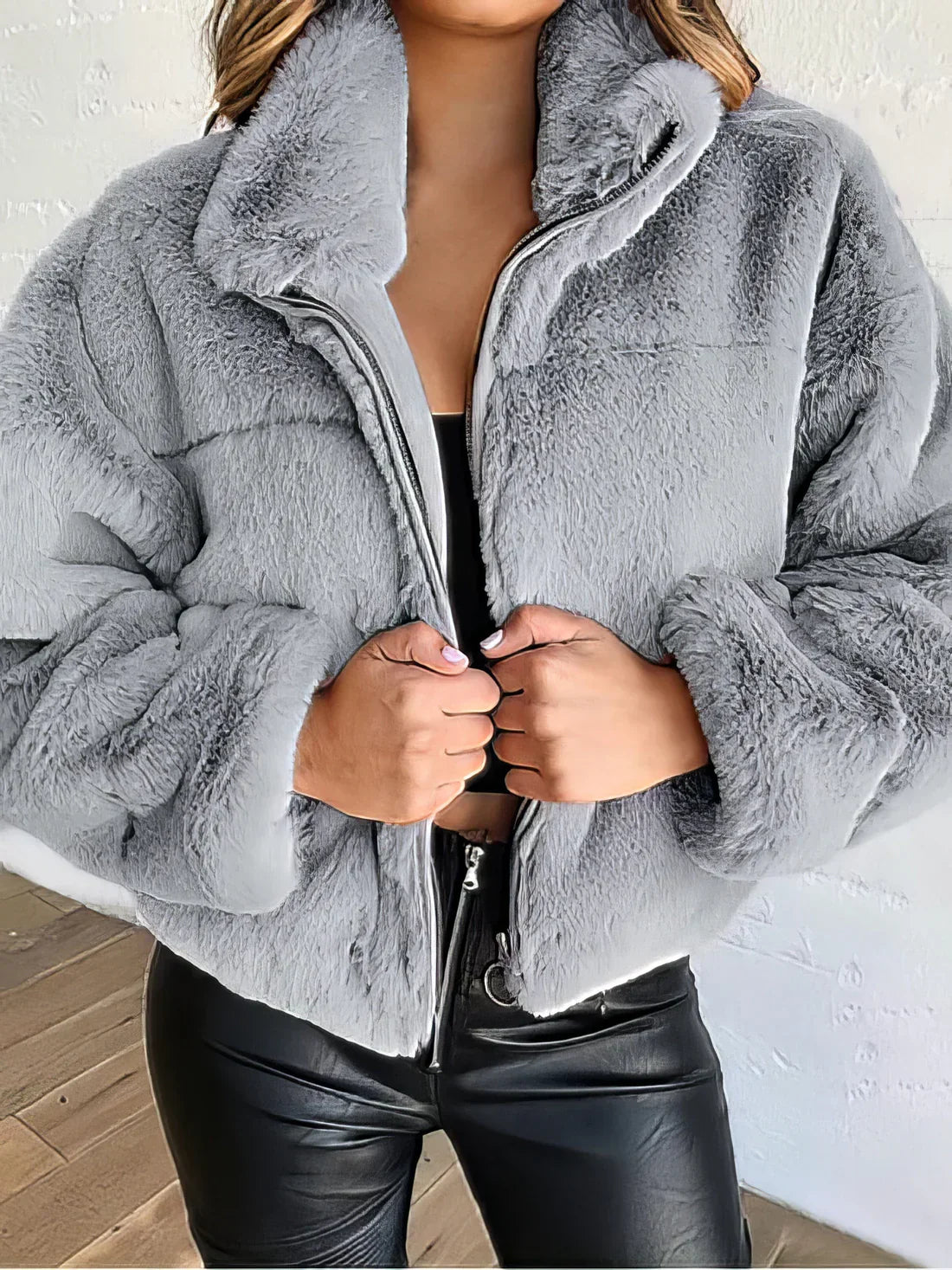 Chaqueta Mujer con Cremallera Estilo Sencillo y Elegante