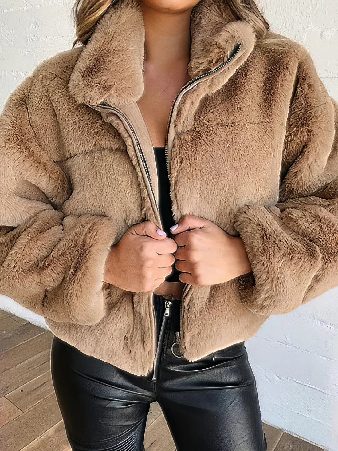 Chaqueta Mujer con Cremallera Estilo Sencillo y Elegante
