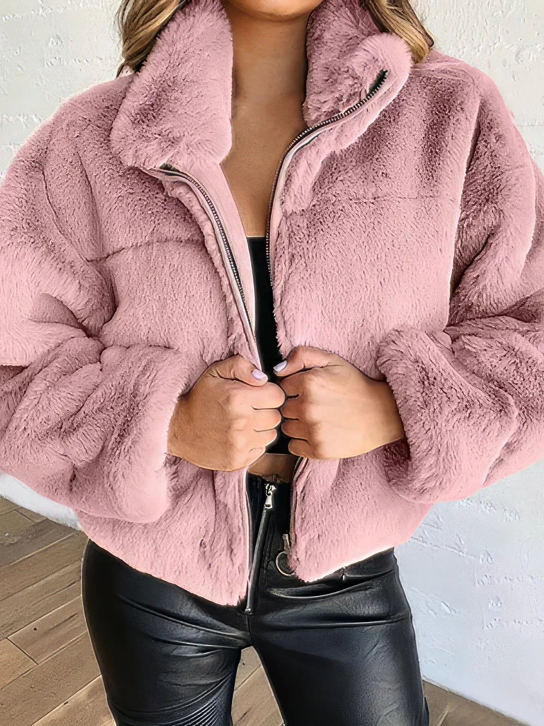 Chaqueta Mujer con Cremallera Estilo Sencillo y Elegante