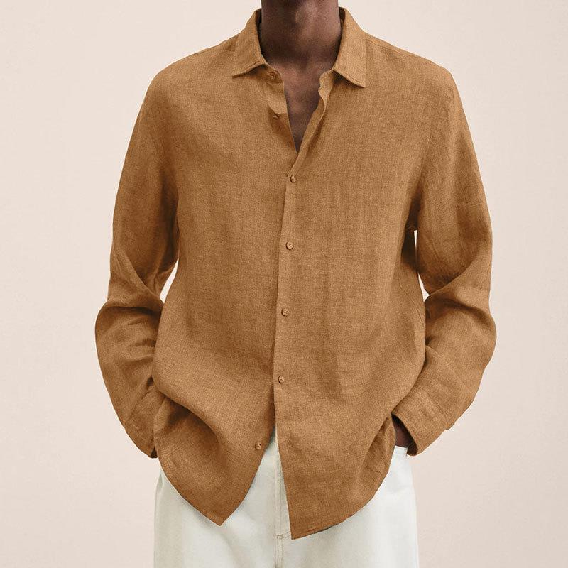 Camisa Hombre Algodón Manga Larga Corte Clásico