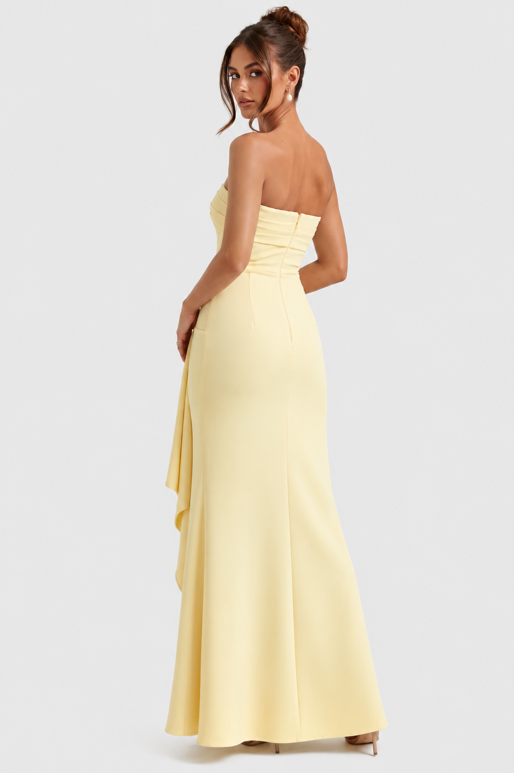 Vestido largo Mujer sin tirantes elegante