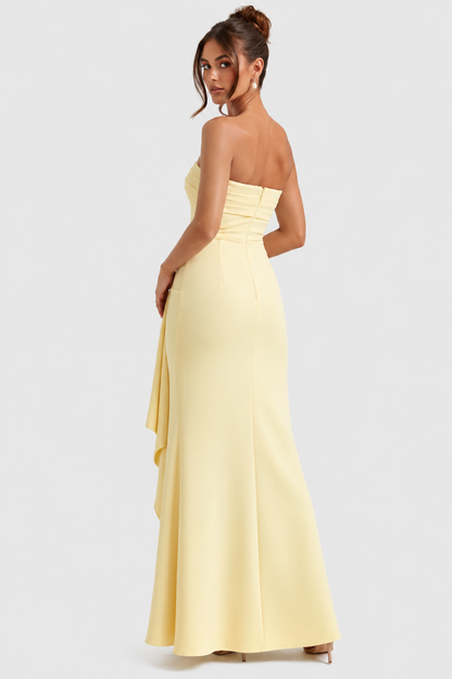 Vestido largo Mujer sin tirantes elegante
