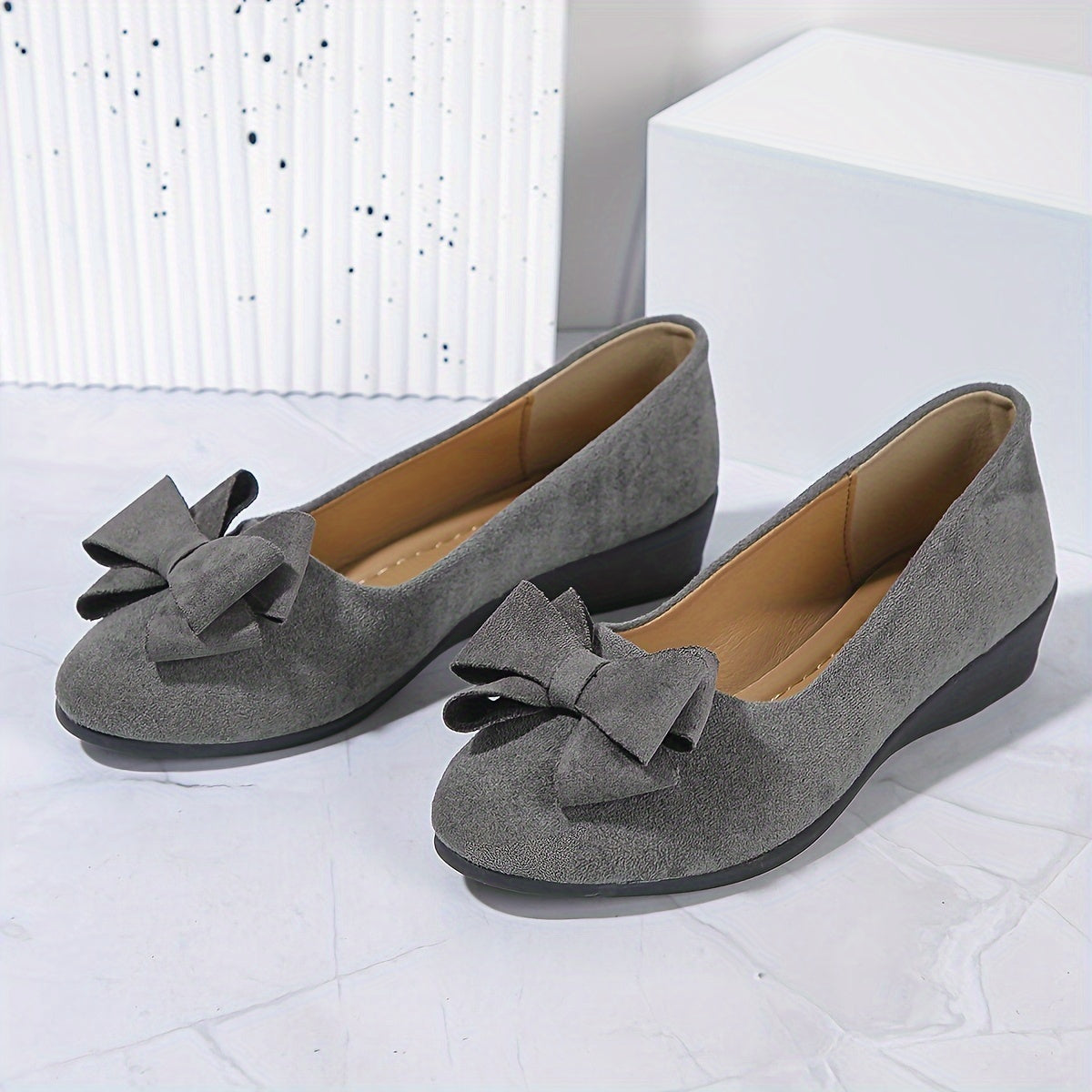 Zapatos planos mujer ortopédicos con lazo plantilla ergonómica