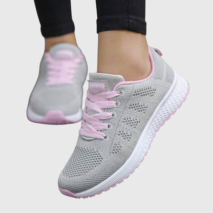 Zapatillas running mujer ligeras con cordones primavera