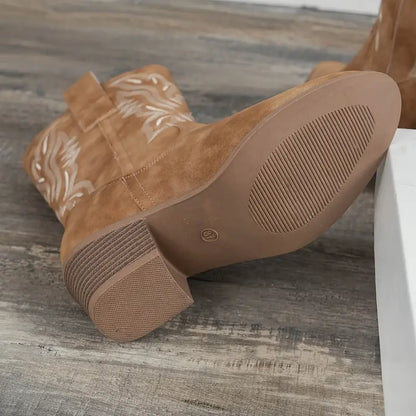 Botines Mujer estilo Retro Tacón Grueso