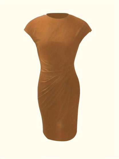 Vestido ajustado mujer manga corta clásico