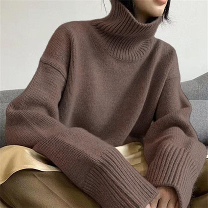 Jersey Mujer Cuello Alto Ajuste Elegante