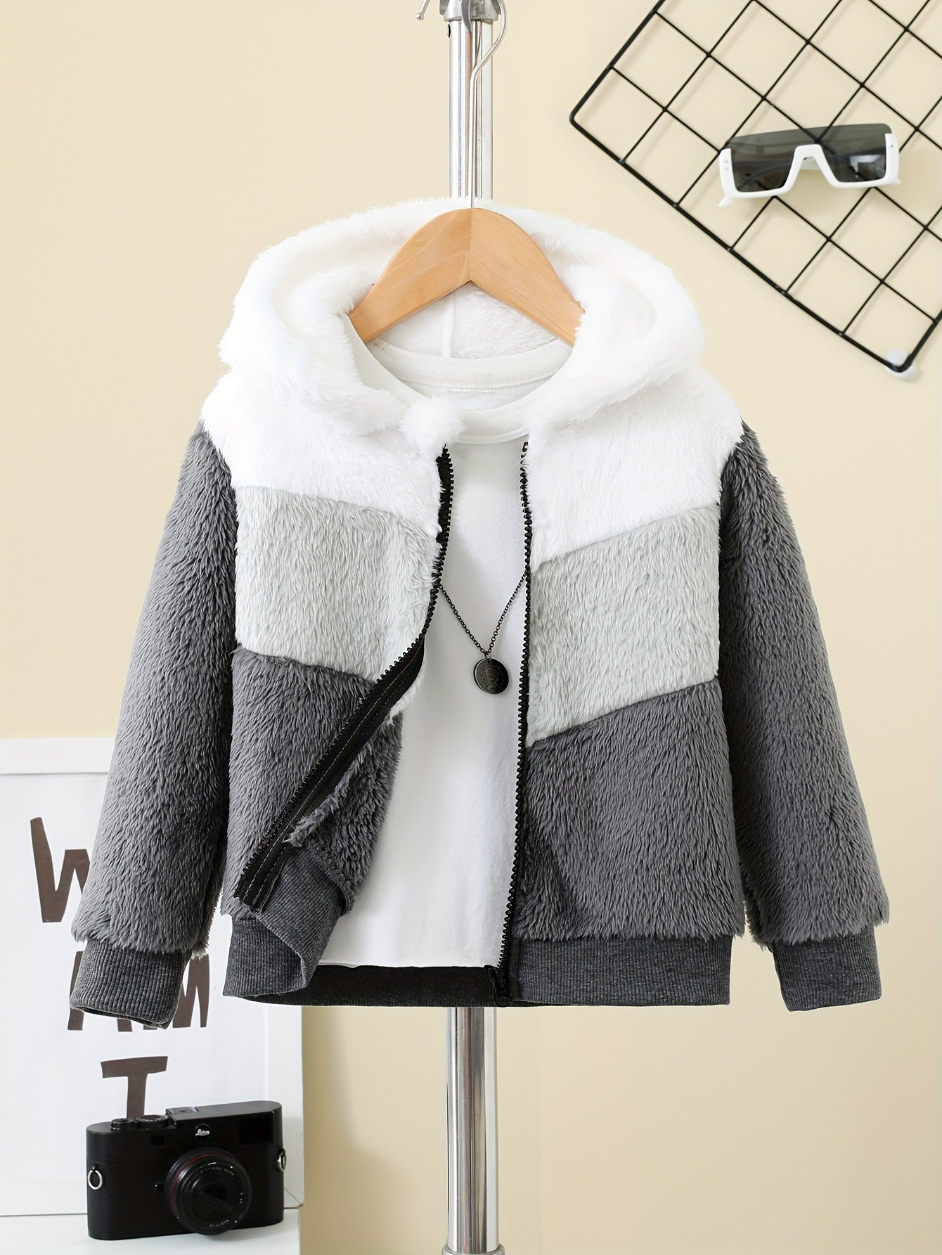 Chaqueta Forro Polar Niño con Capucha y Cremallera