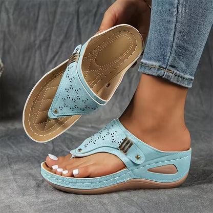 Sandalias Mujer con Cuña Confort y Sujeción