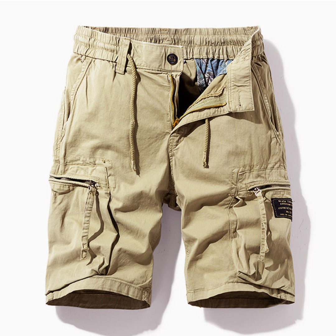 Pantalón Corto Cargo Hombre Algodón Múltiples Bolsillos