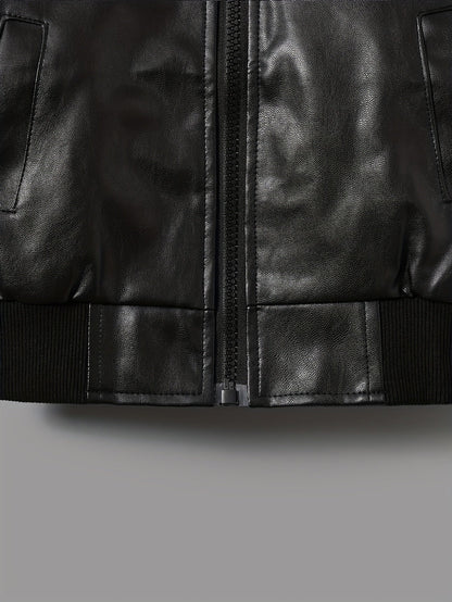 Chaqueta niño con cremallera y cuello alto ajustado