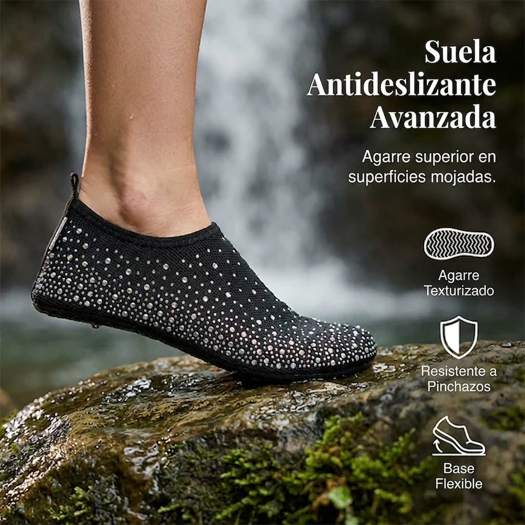 Zapatos acuáticos Unisex secado rápido brillante