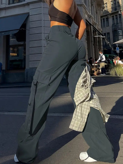 Pantalones Cargo Mujer Algodón Ajuste Estiloso