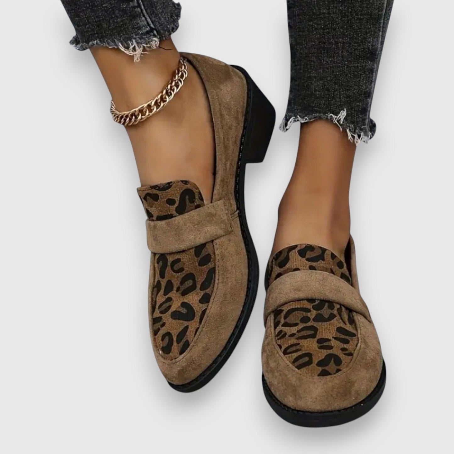 Mocasines Mujer Comodos Estampado Animal Ajuste Clasico