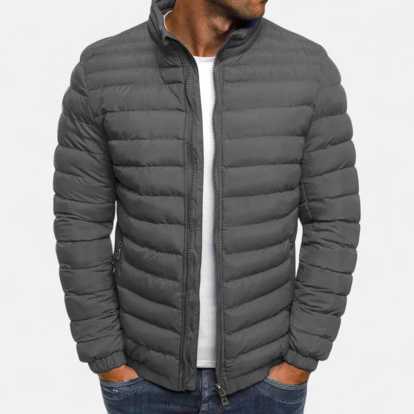 Chaqueta Hombre Acolchada Invierno Estilo Puffer